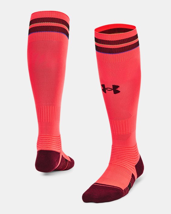 Kids' UA Magnetico Over-The-Calf Socks, Red, pdpMainDesktop image number 0